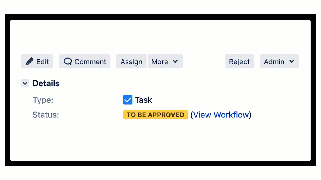 Condition applied to an Approve transition in a Jira issue.